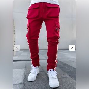 GUAPI RED INFERNO TACTICAL TRACK PANTS